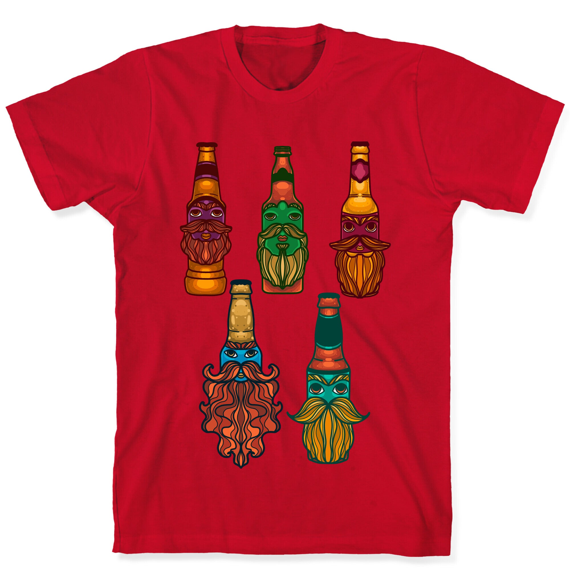Beers With Beards Pattern T-Shirt