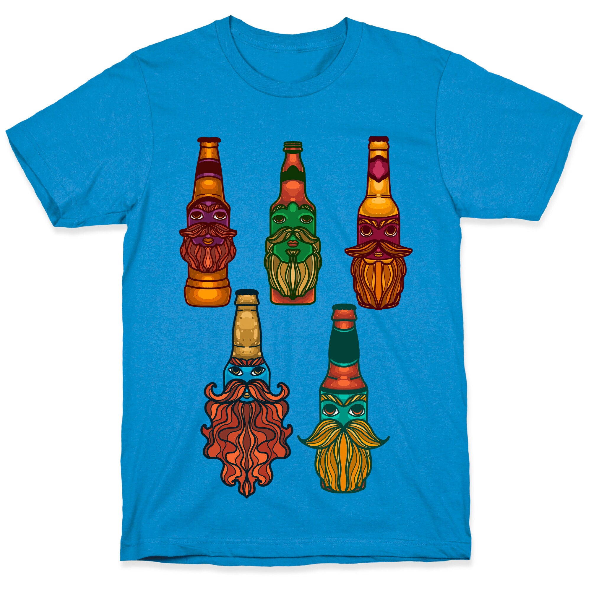 Beers With Beards Pattern T-Shirt