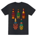 Beers With Beards Pattern Unisex Triblend Tee