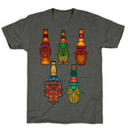 Beers With Beards Pattern Unisex Triblend Tee