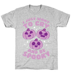 I Just Want To Cry And Be Spooky Purple T-Shirt