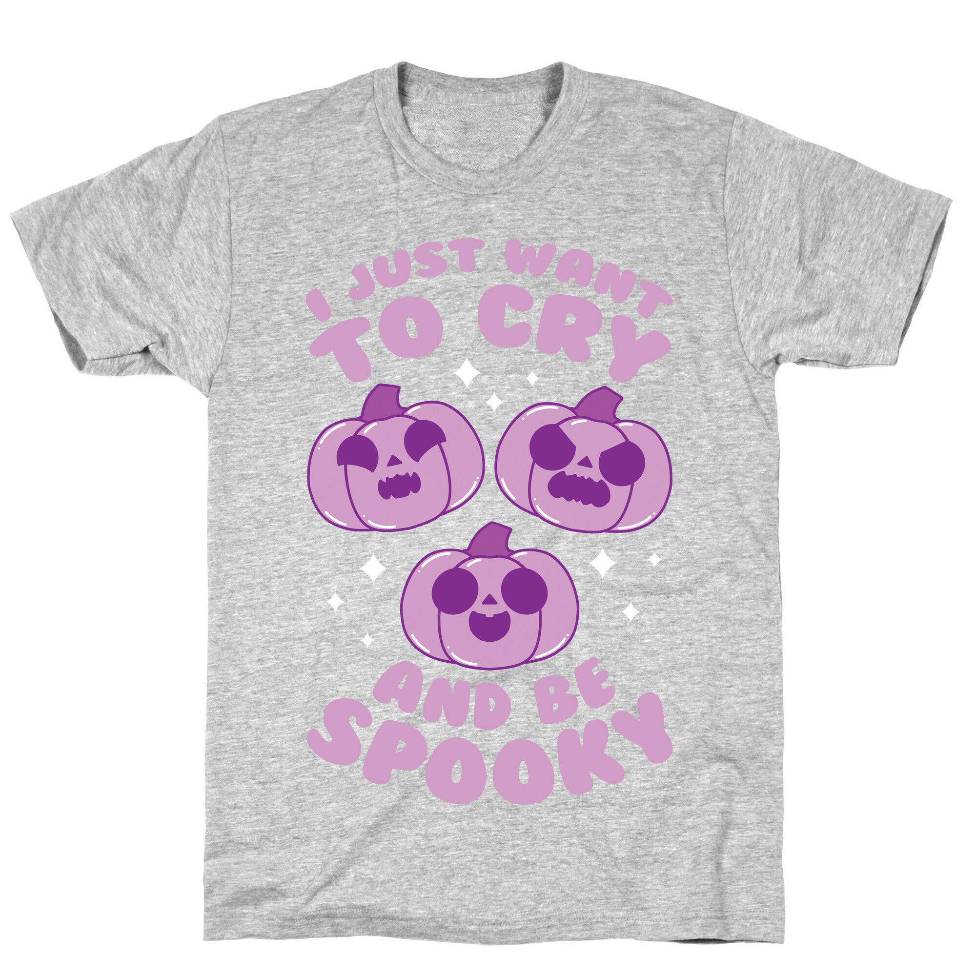 I Just Want To Cry And Be Spooky Purple T-Shirt