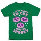 I Just Want To Cry And Be Spooky Purple T-Shirt