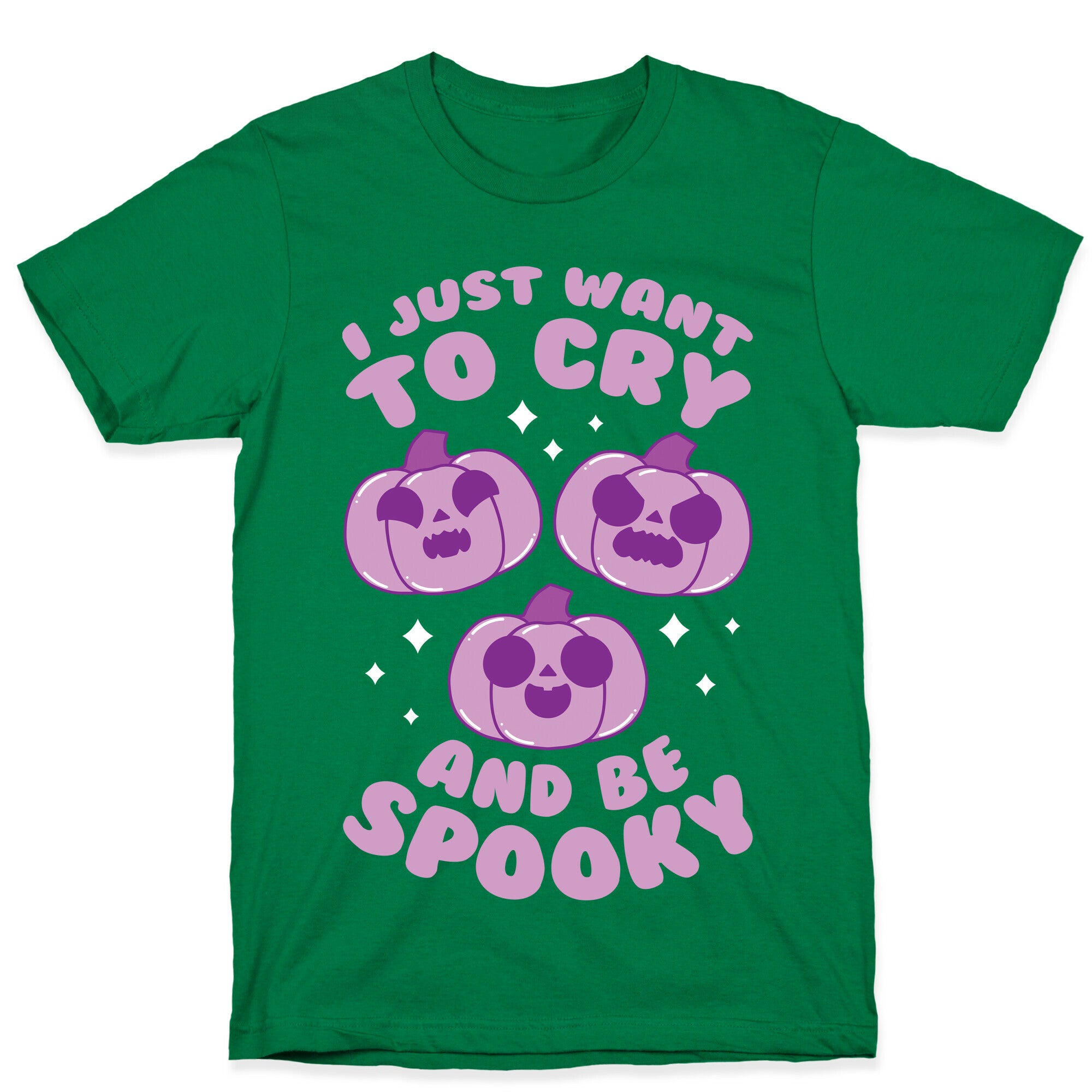 I Just Want To Cry And Be Spooky Purple T-Shirt