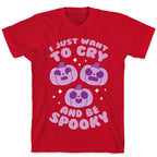 I Just Want To Cry And Be Spooky Purple T-Shirt