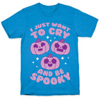 I Just Want To Cry And Be Spooky Purple T-Shirt