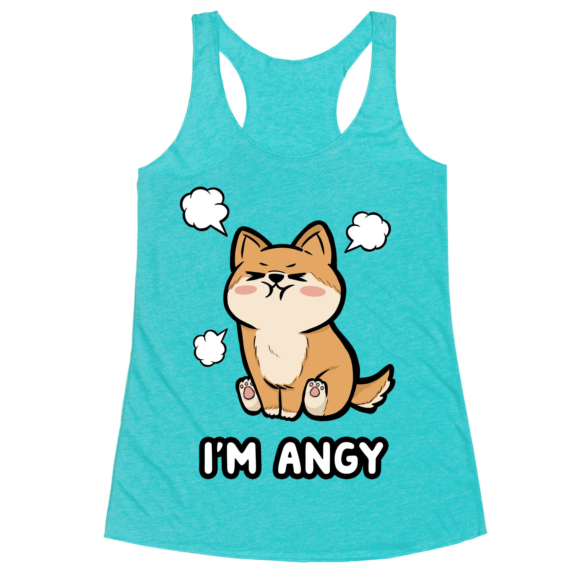 I'm Angy Shiba Inu Racerback Tank