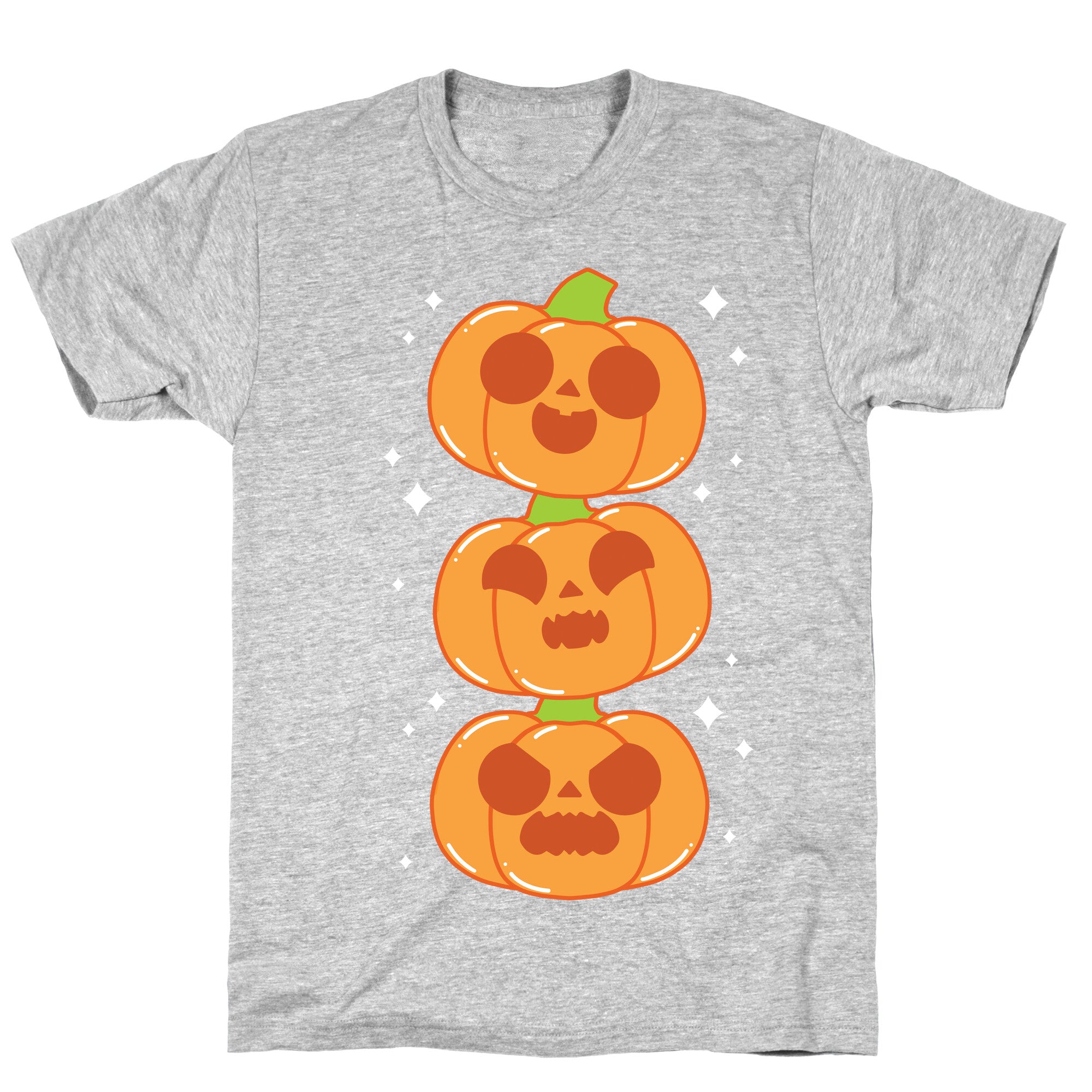 Kawaii Pumpkin Trio Orange T-Shirt
