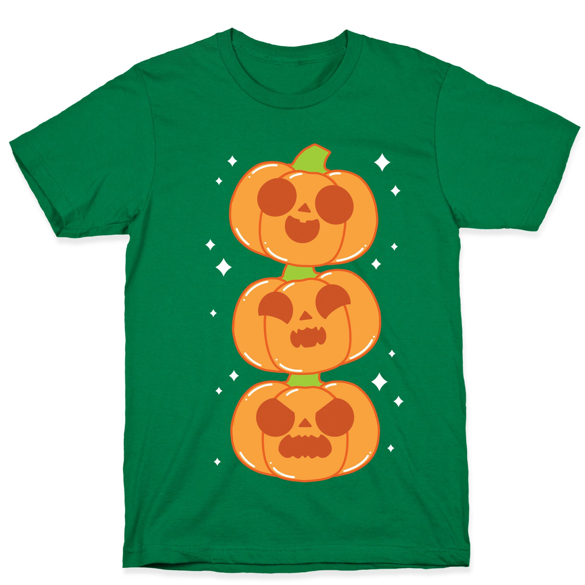 Kawaii Pumpkin Trio Orange T-Shirt