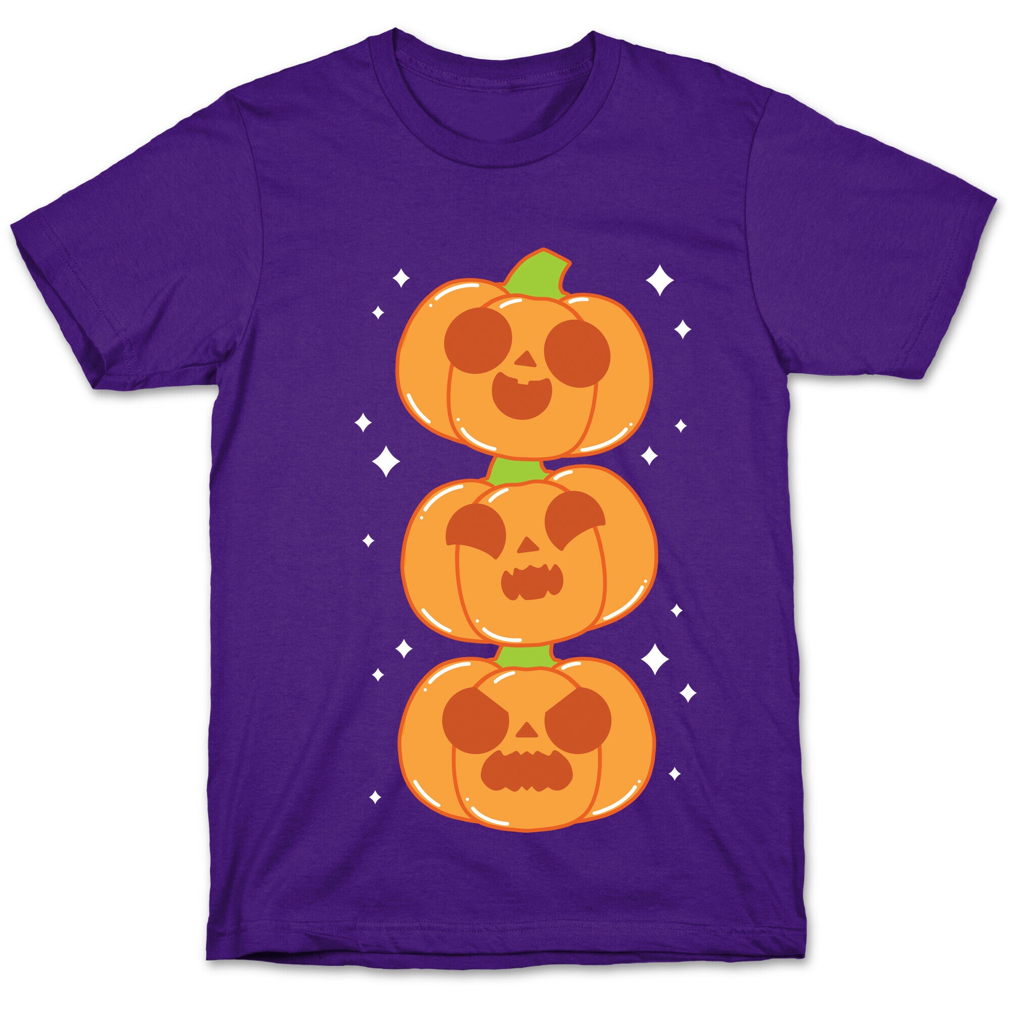 Kawaii Pumpkin Trio Orange T-Shirt