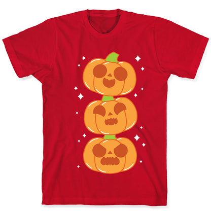 Kawaii Pumpkin Trio Orange T-Shirt