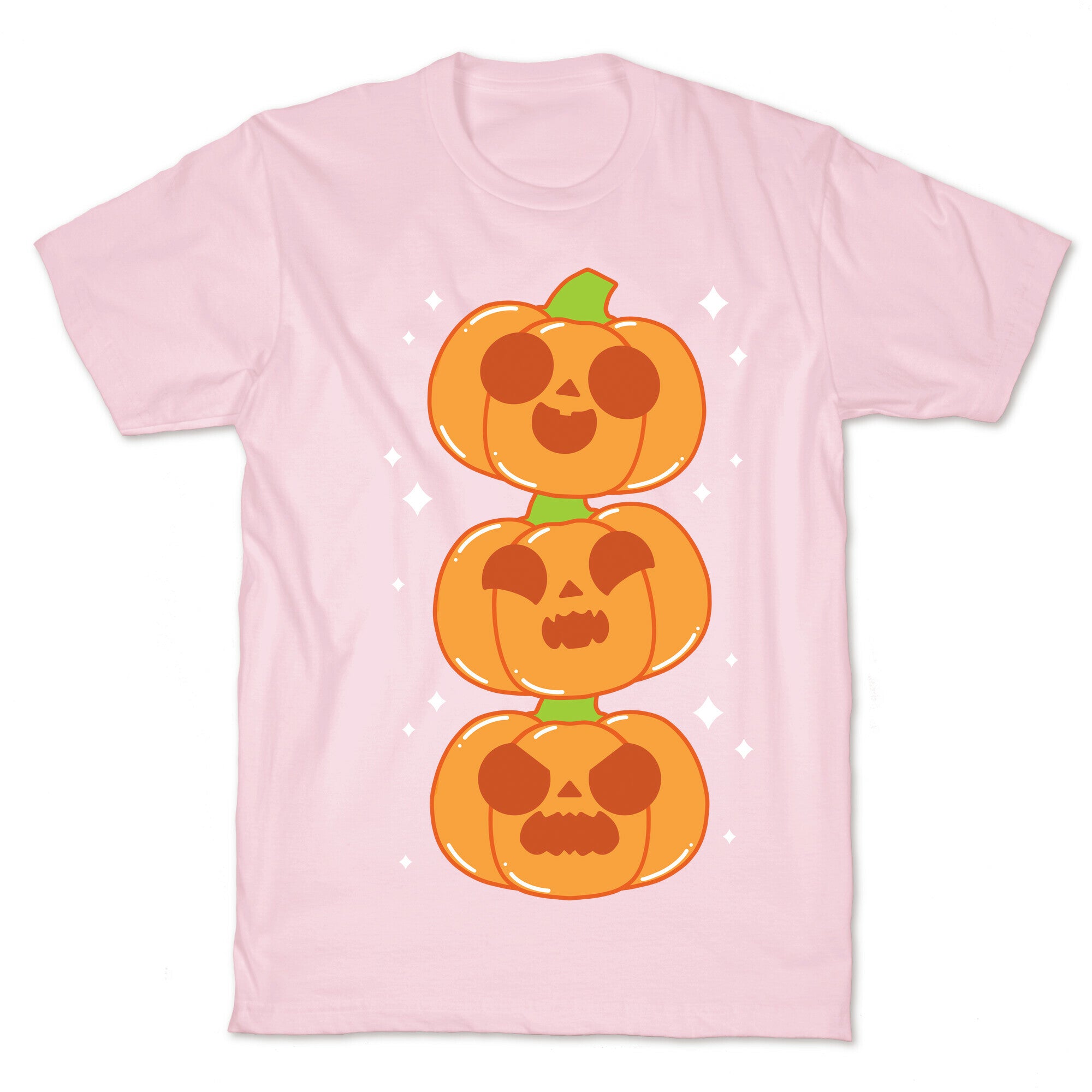Kawaii Pumpkin Trio Orange T-Shirt