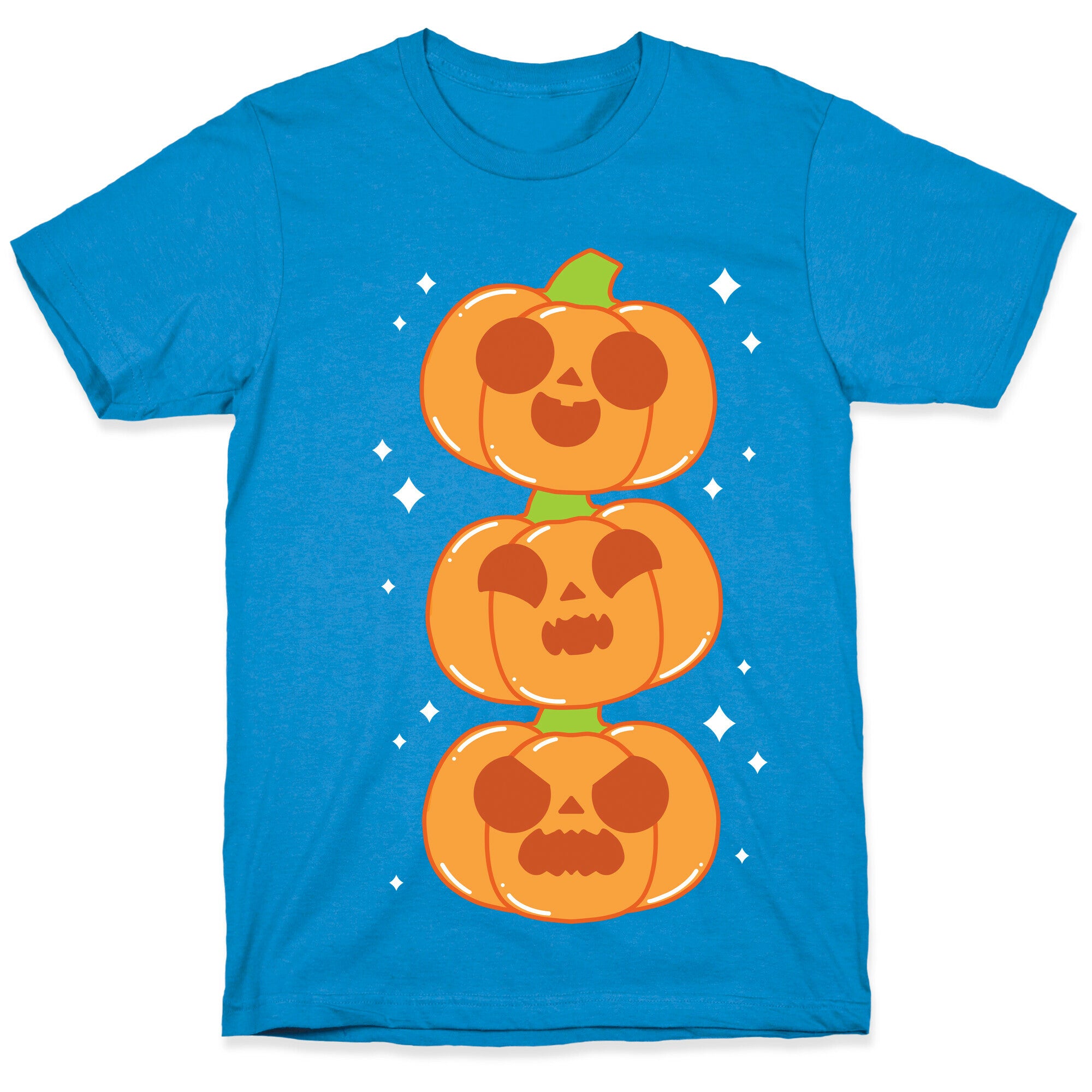 Kawaii Pumpkin Trio Orange T-Shirt