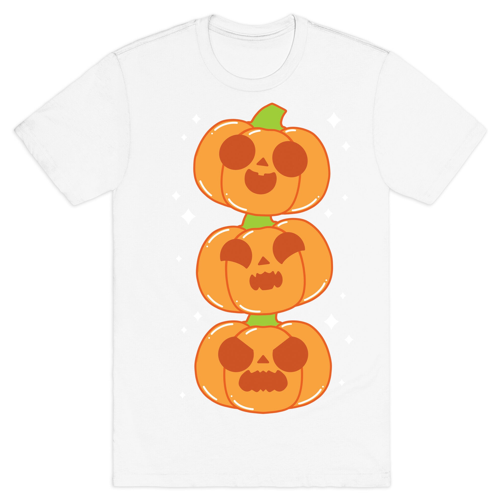 Kawaii Pumpkin Trio Orange T-Shirt