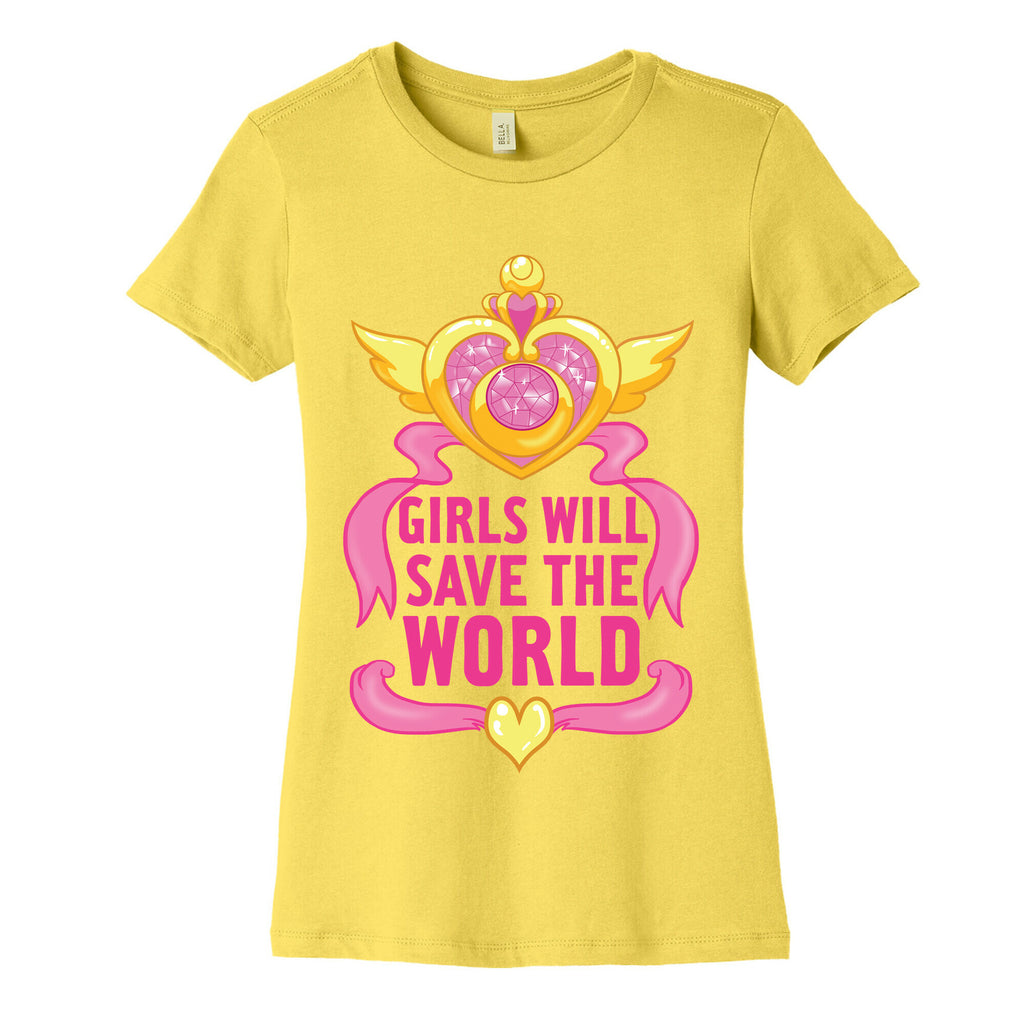 Girls Will Save The World Women's Cotton Tee