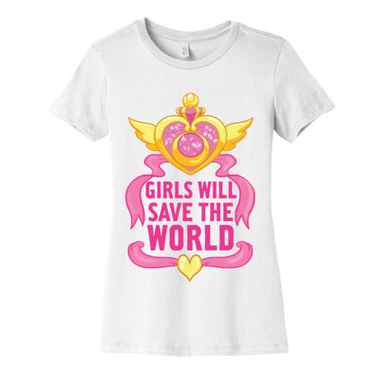 Girls Will Save The World Women's Cotton Tee