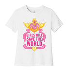 Girls Will Save The World Women's Cotton Tee