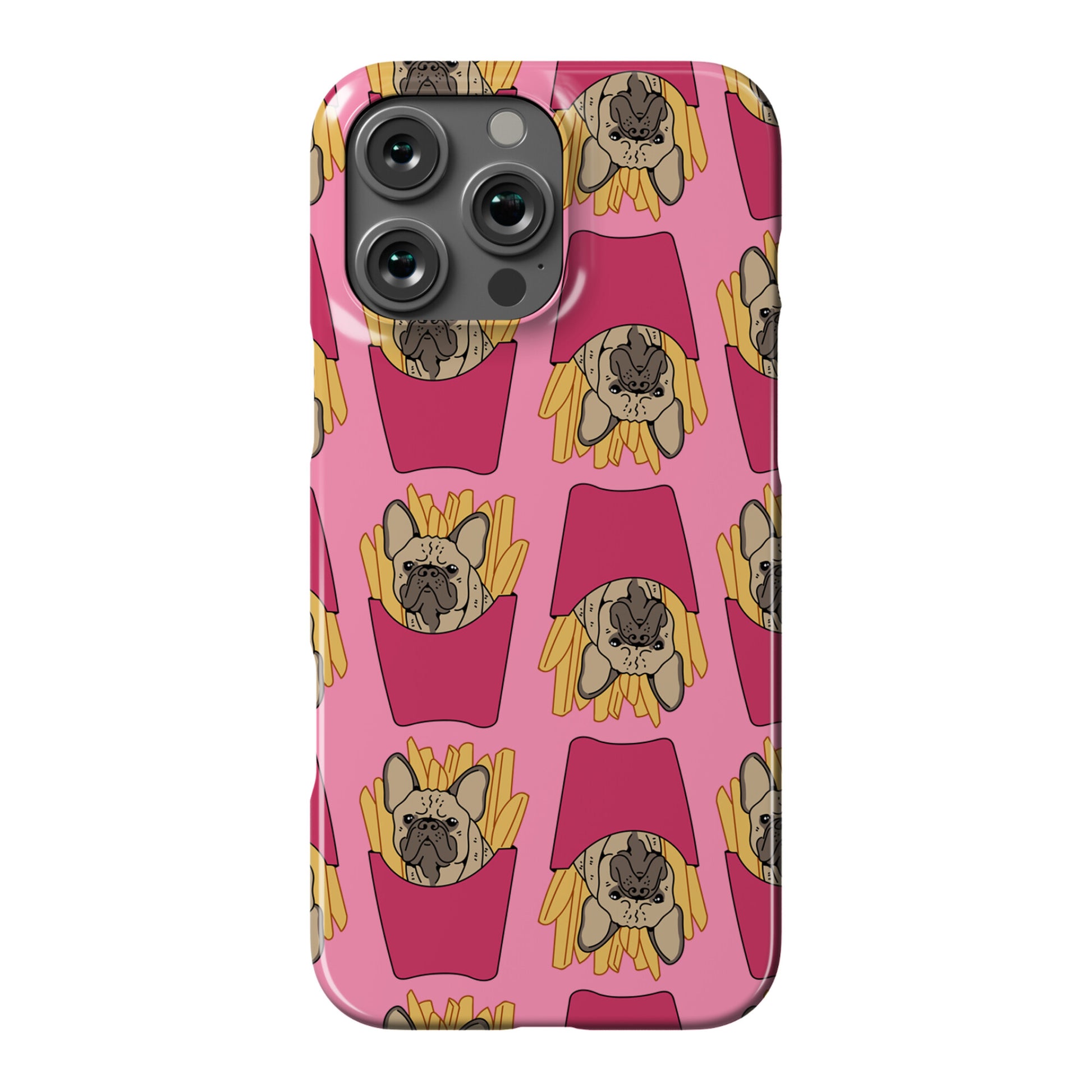 French Fry French Bulldog Pattern Phone Case