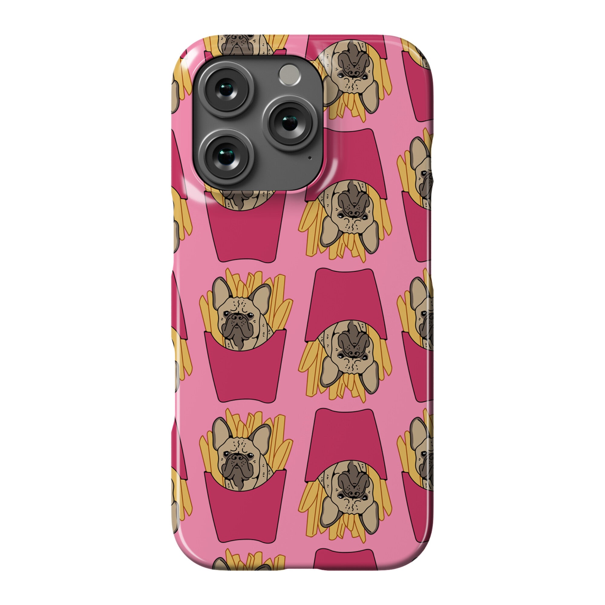 French Fry French Bulldog Pattern Phone Case