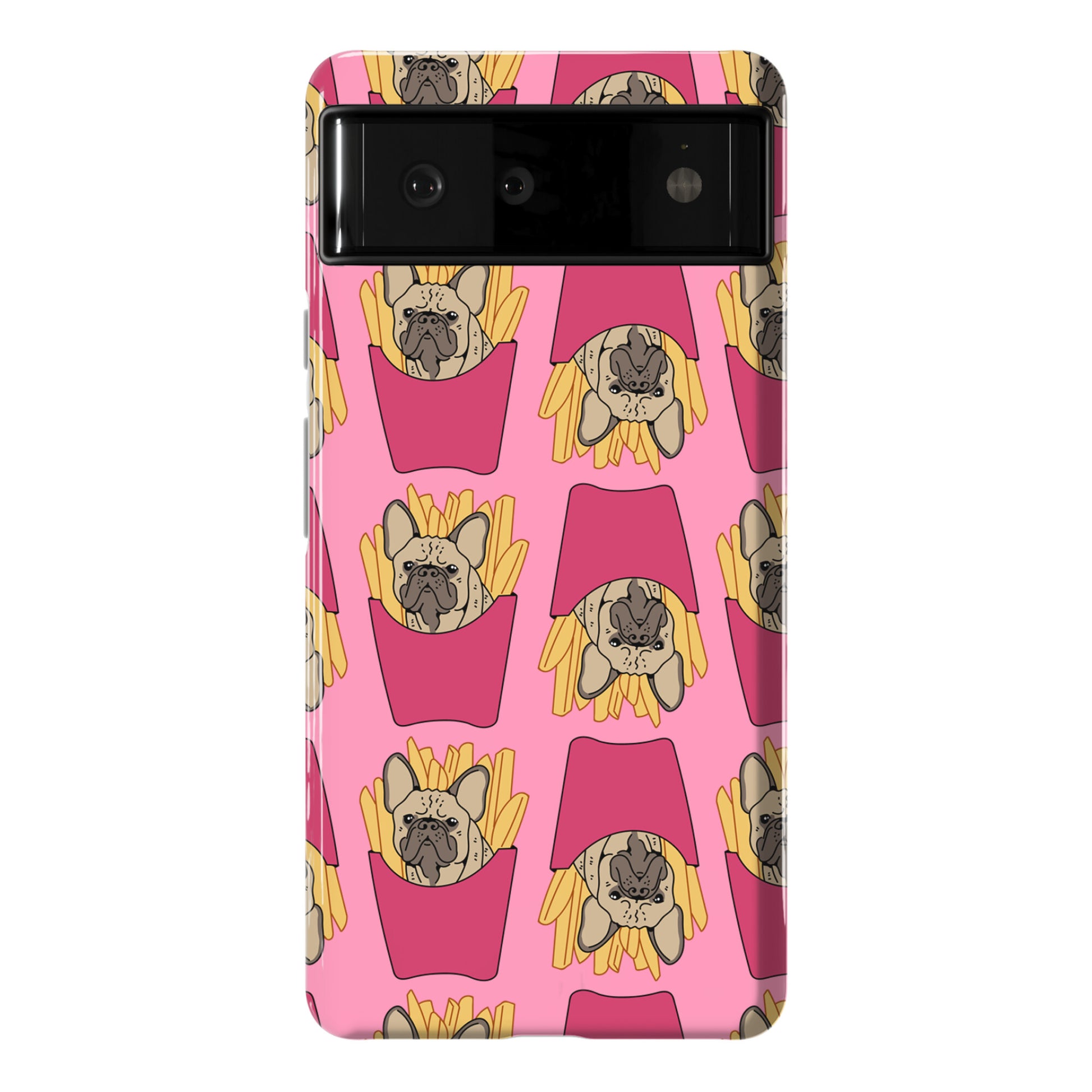 French Fry French Bulldog Pattern Phone Case