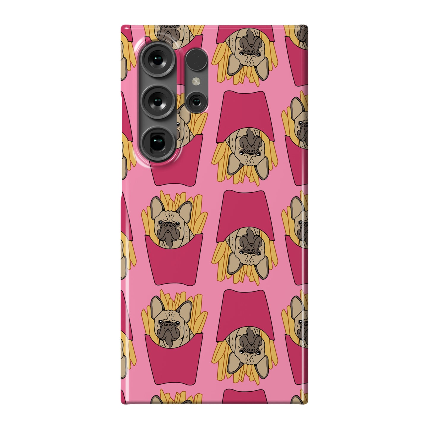 French Fry French Bulldog Pattern Phone Case