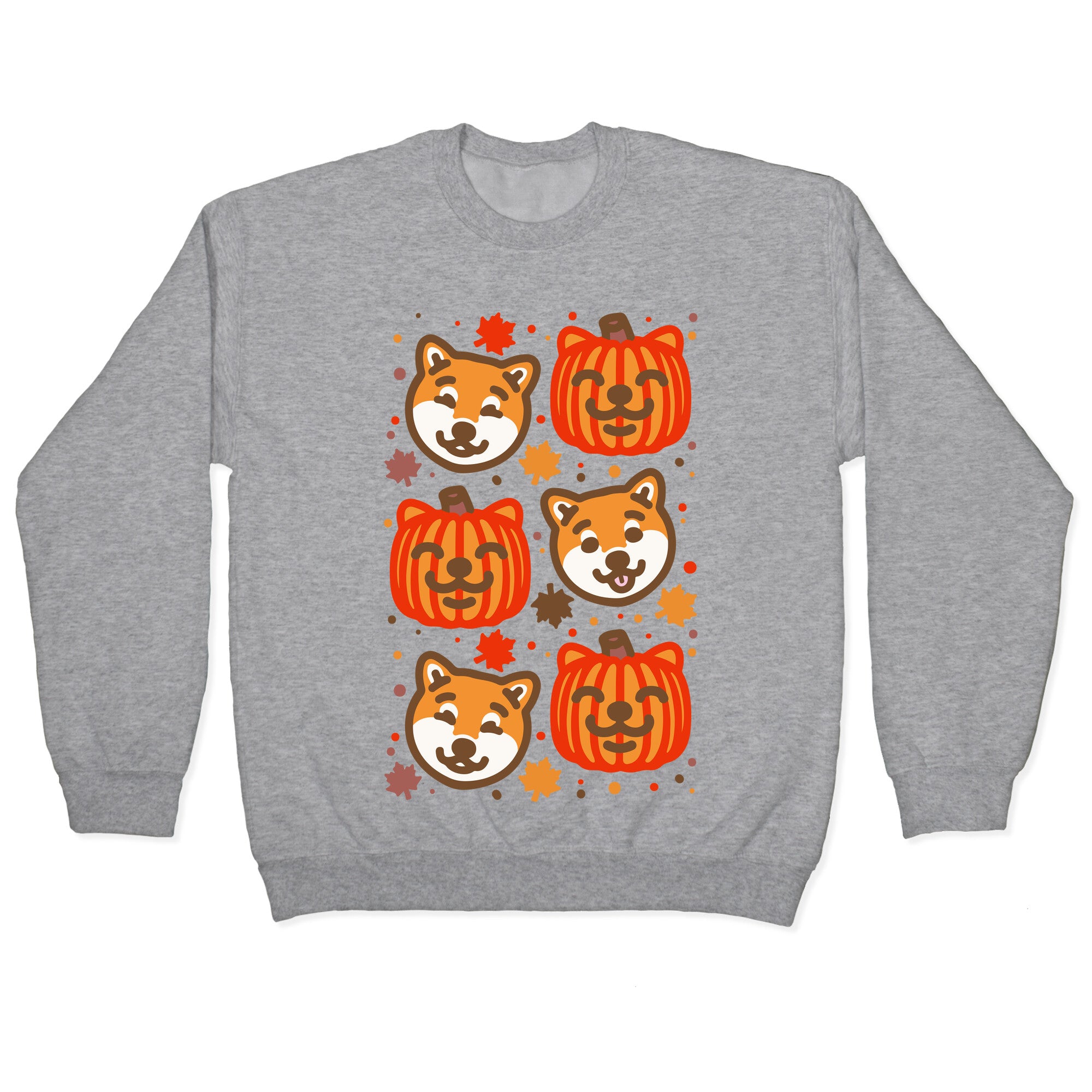 Shiba Inu Pumpkins Crewneck Sweatshirt