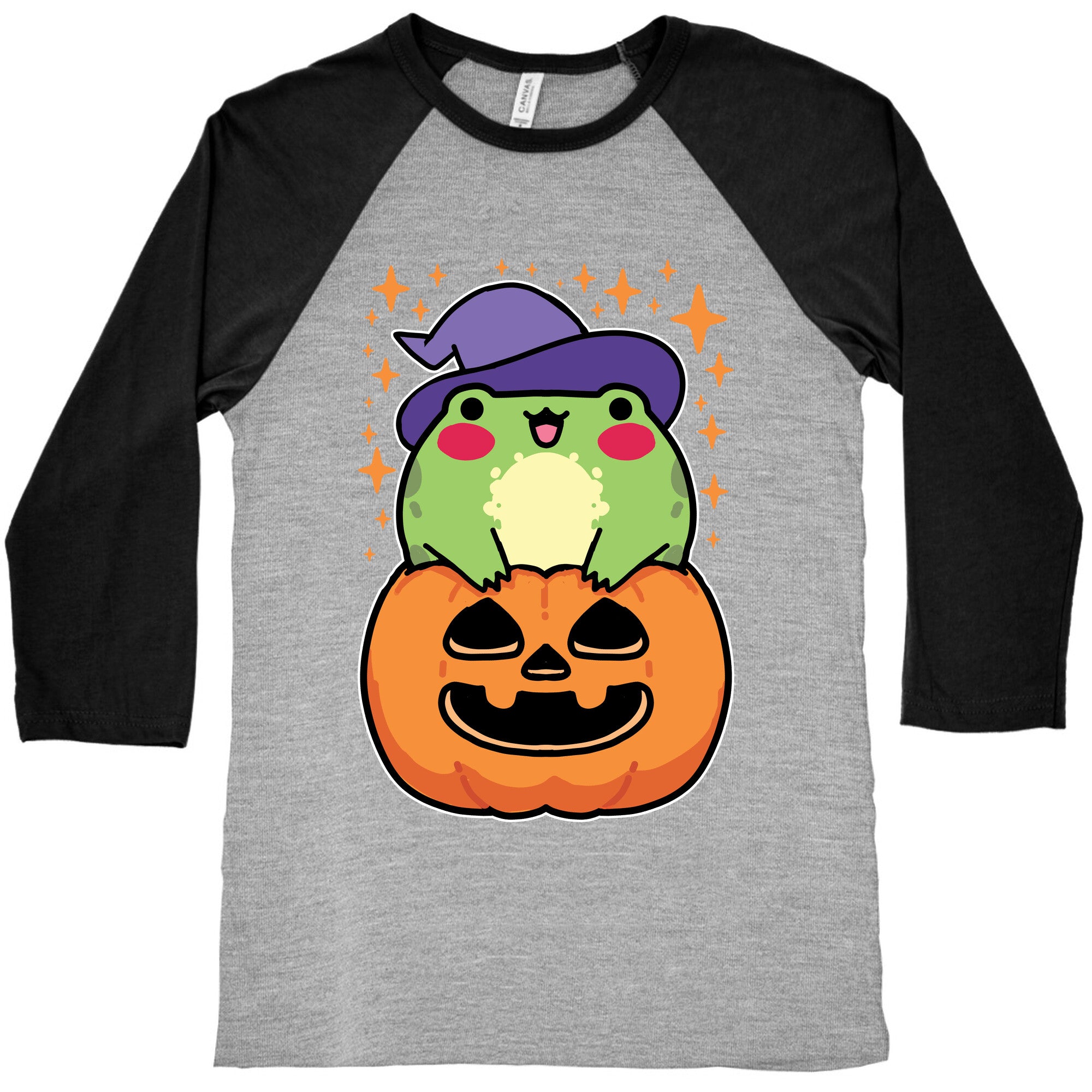 Cute Halloween Frog Baseball Tee
