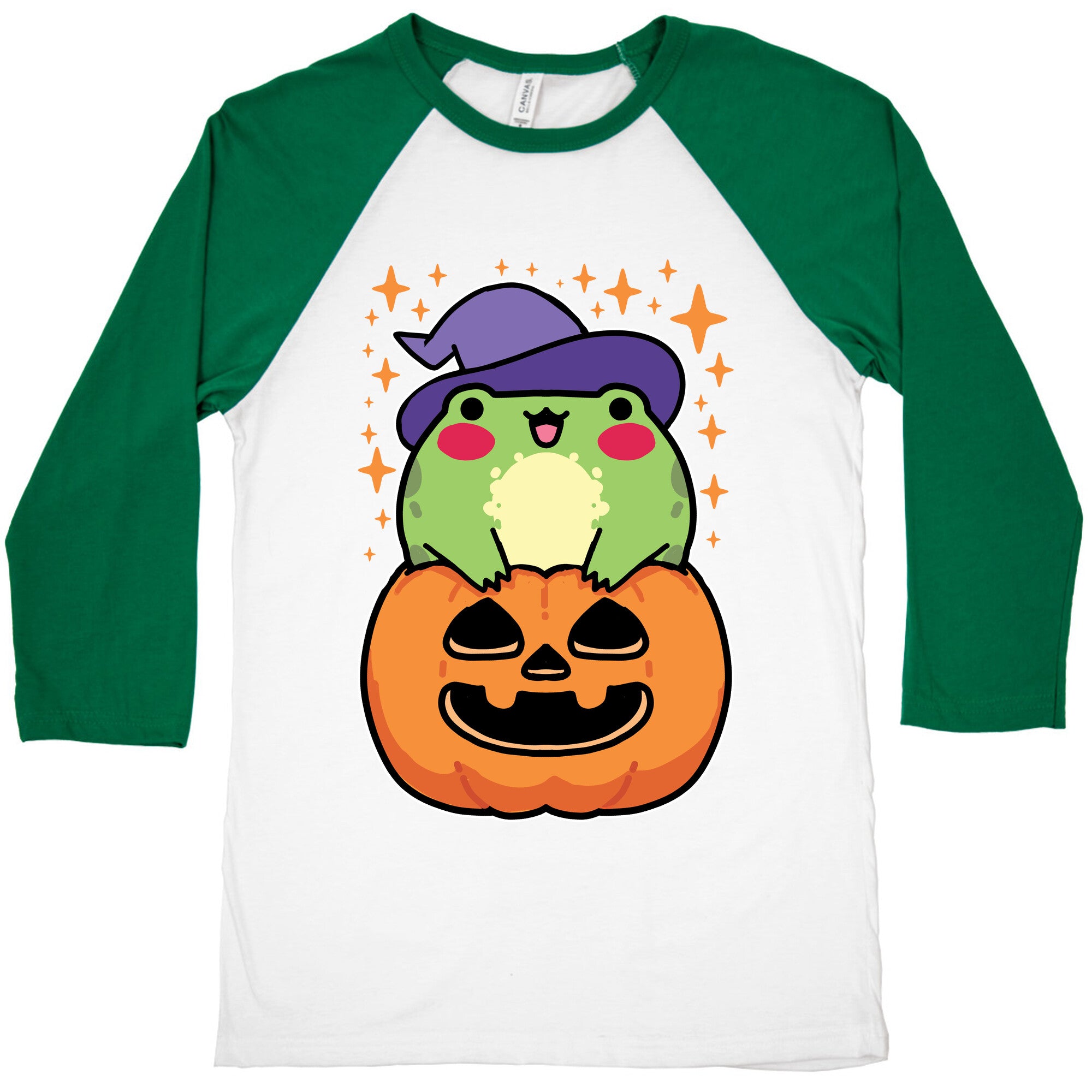 Cute Halloween Frog Baseball Tee