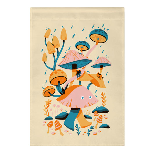 Mushroom Forest Spirits Garden Flag