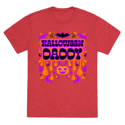 Retro Halloween Daddy Unisex Triblend Tee