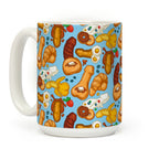 Phallic Breakfast Pattern Coffee Mug