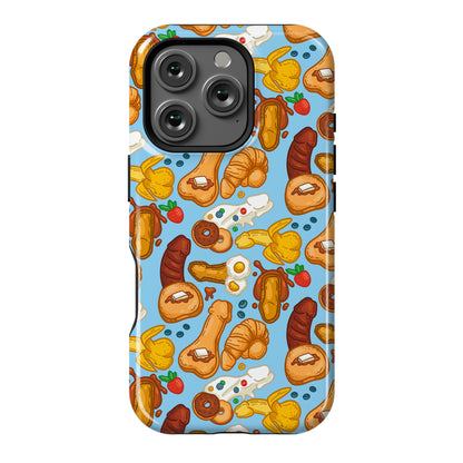 Phallic Breakfast Pattern Phone Case