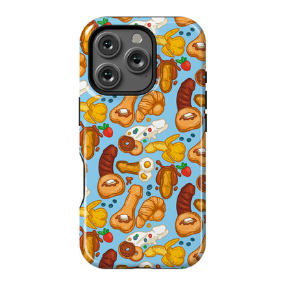 Phallic Breakfast Pattern Phone Case