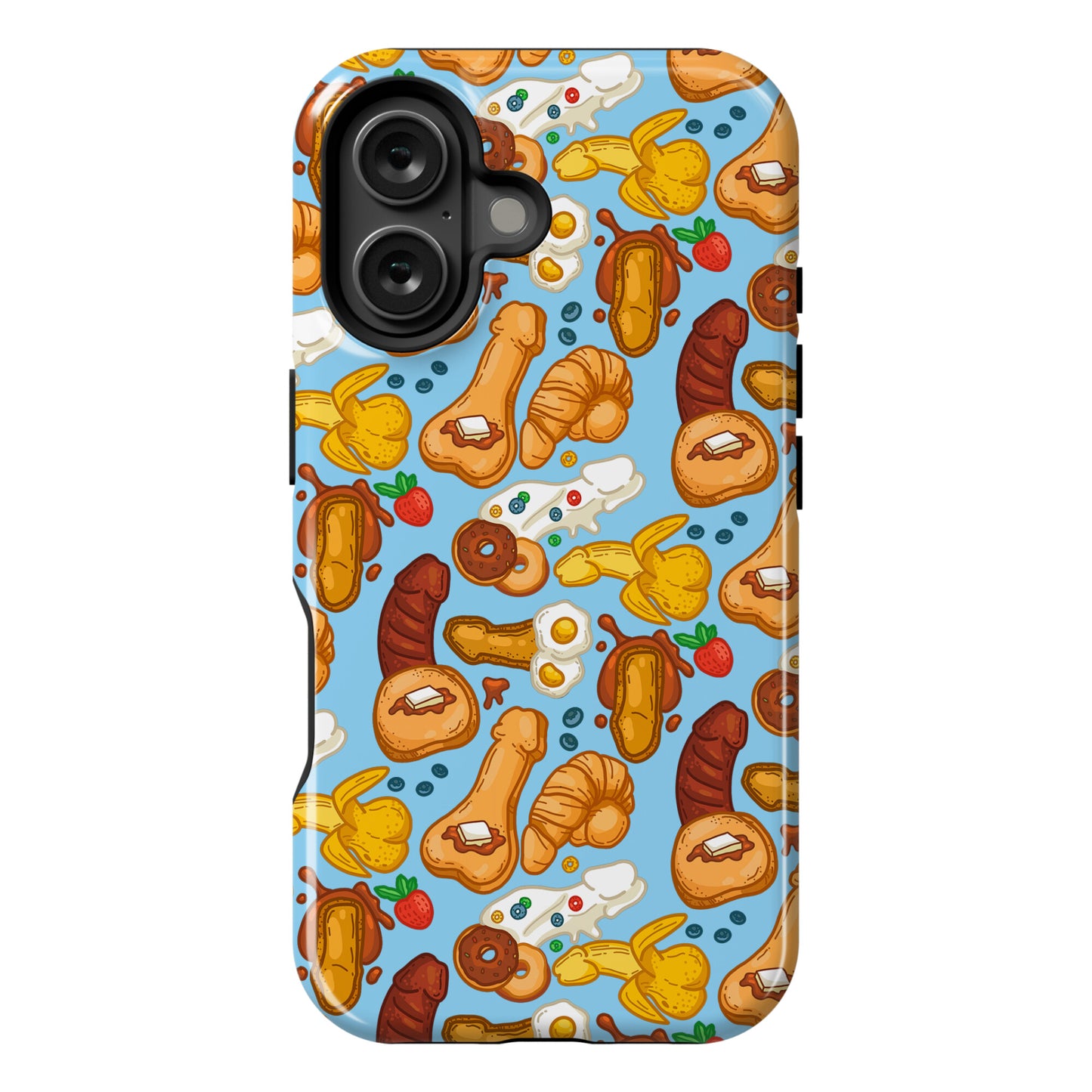 Phallic Breakfast Pattern Phone Case