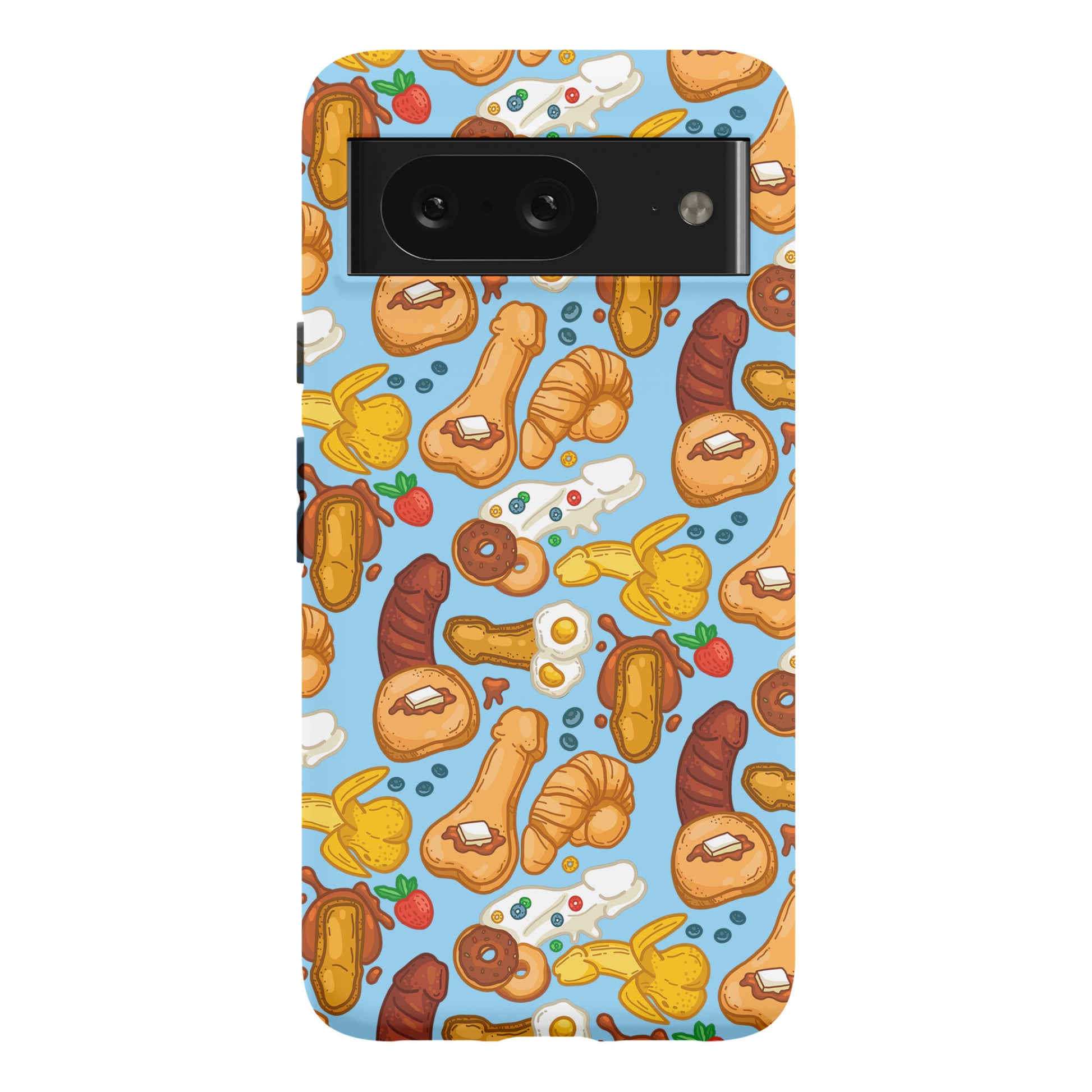 Phallic Breakfast Pattern Phone Case