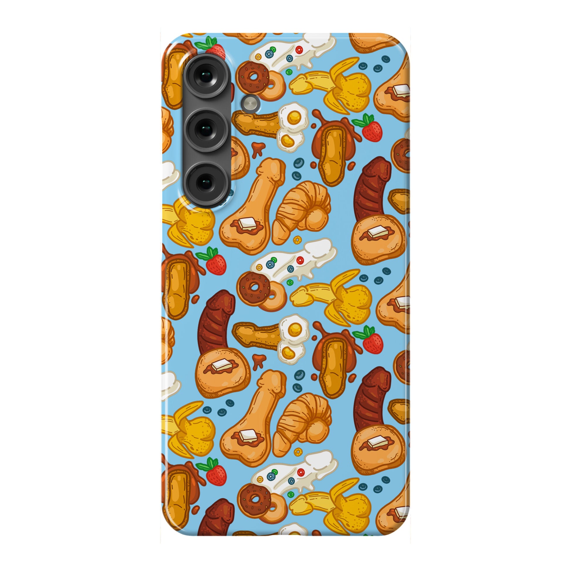 Phallic Breakfast Pattern Phone Case