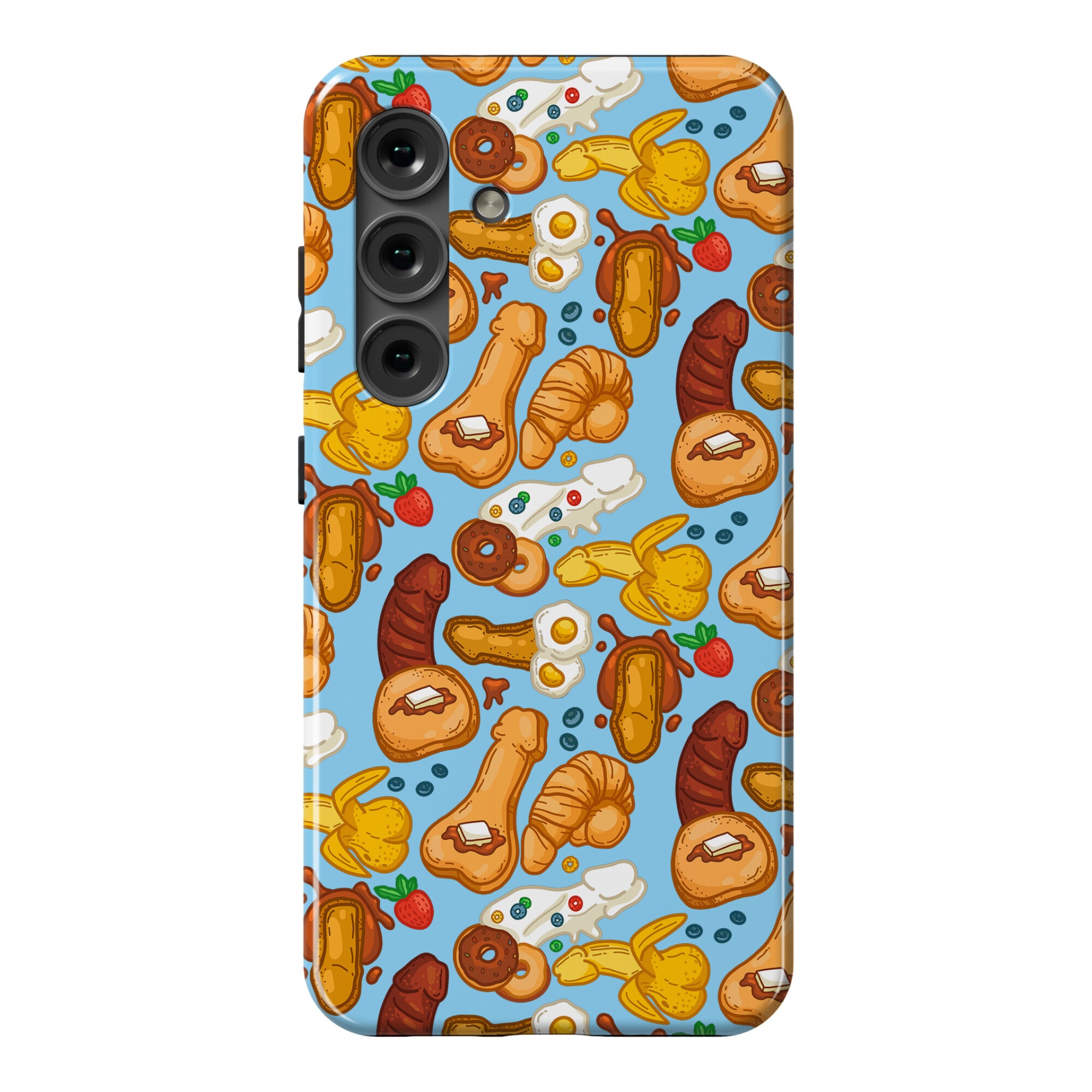 Phallic Breakfast Pattern Phone Case