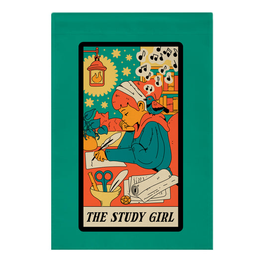 The Study Girl Tarot Card Garden Flag