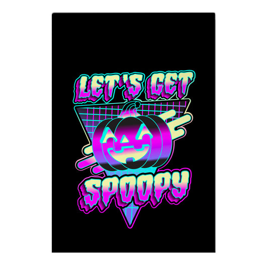 Retrowave Let's Get Spoopy Garden Flag