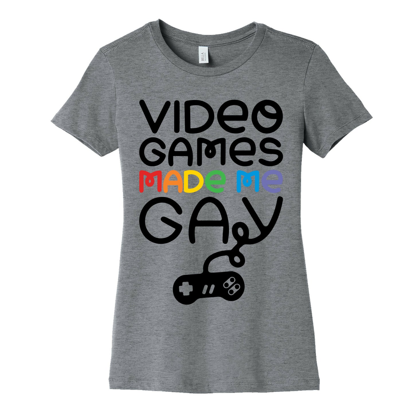 Video Games Made Me Gay Women's Cotton Tee