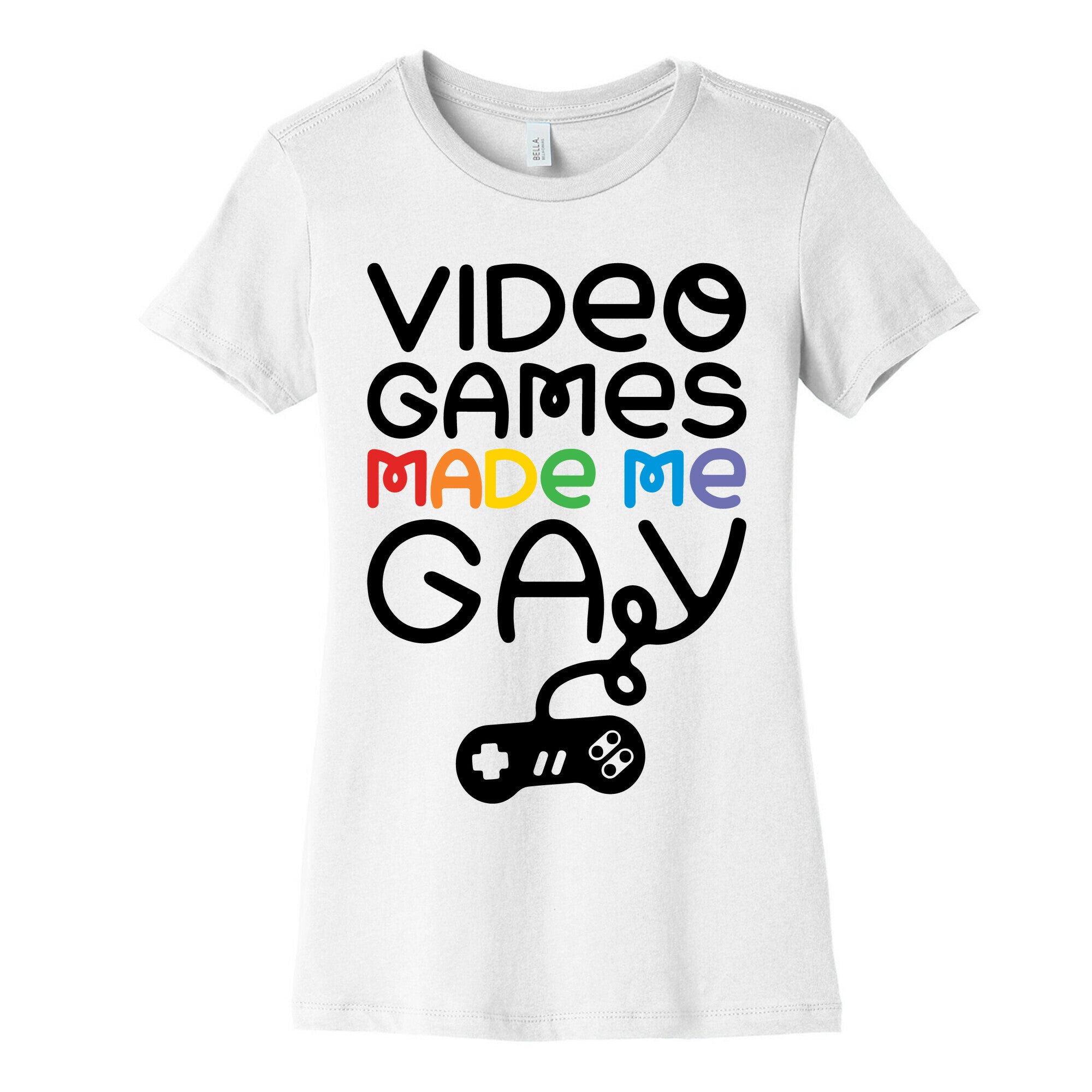 Video Games Made Me Gay Women's Cotton Tee