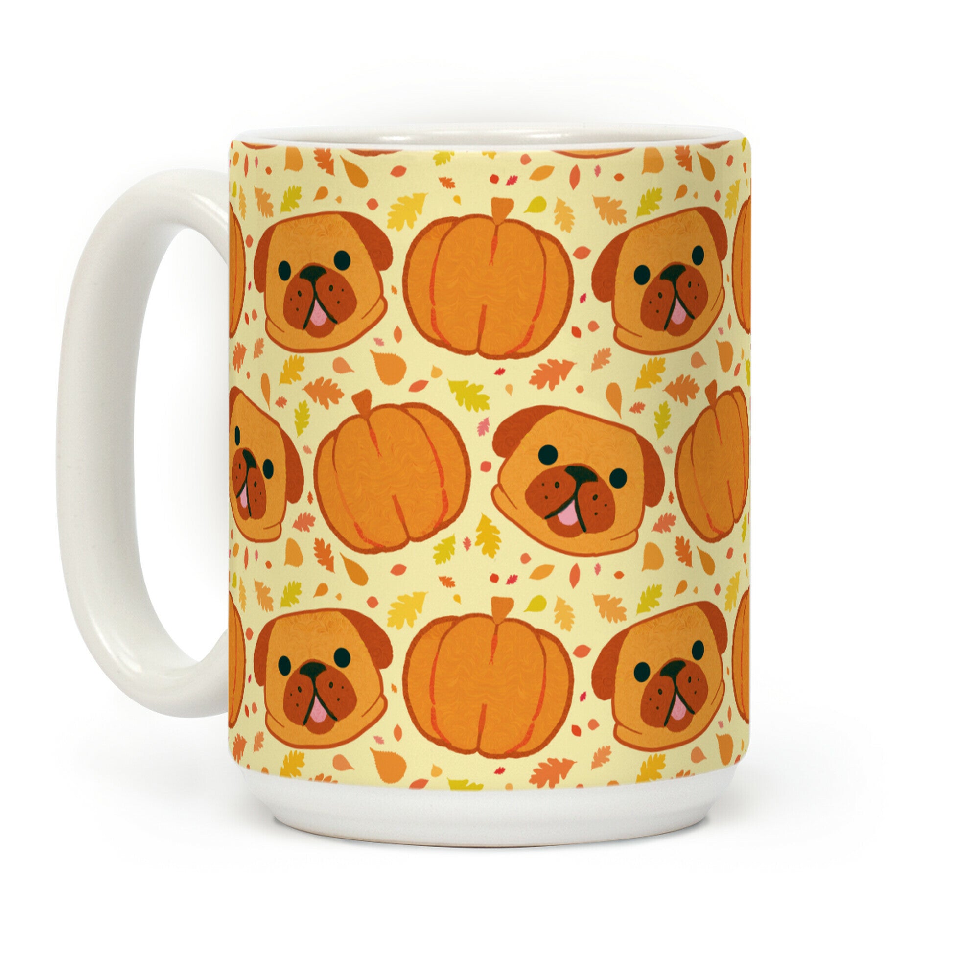 Pug Pumpkin Pattern Coffee Mug