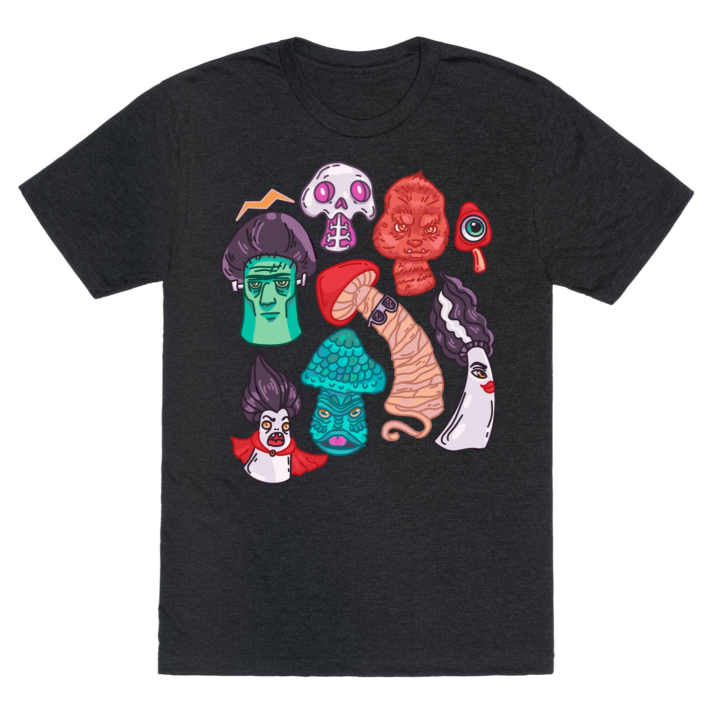Mushroom Monsters Pattern Unisex Triblend Tee