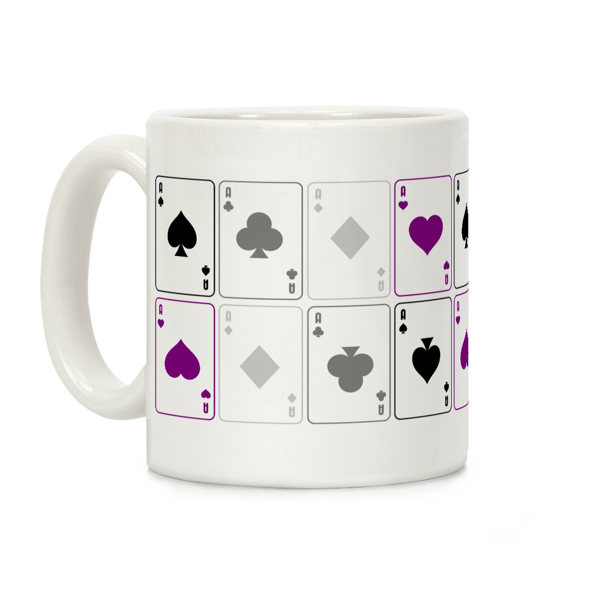 Asexual Aces Pattern Coffee Mug