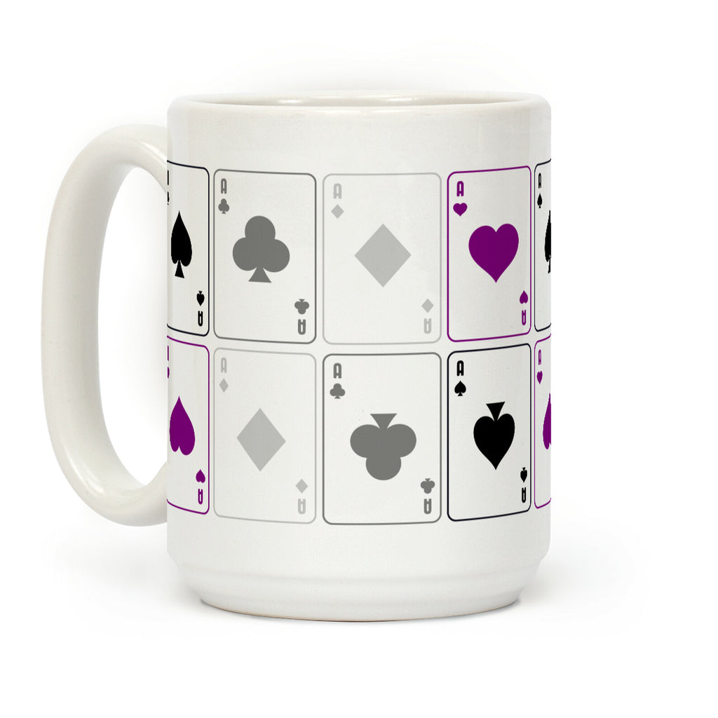Asexual Aces Pattern Coffee Mug
