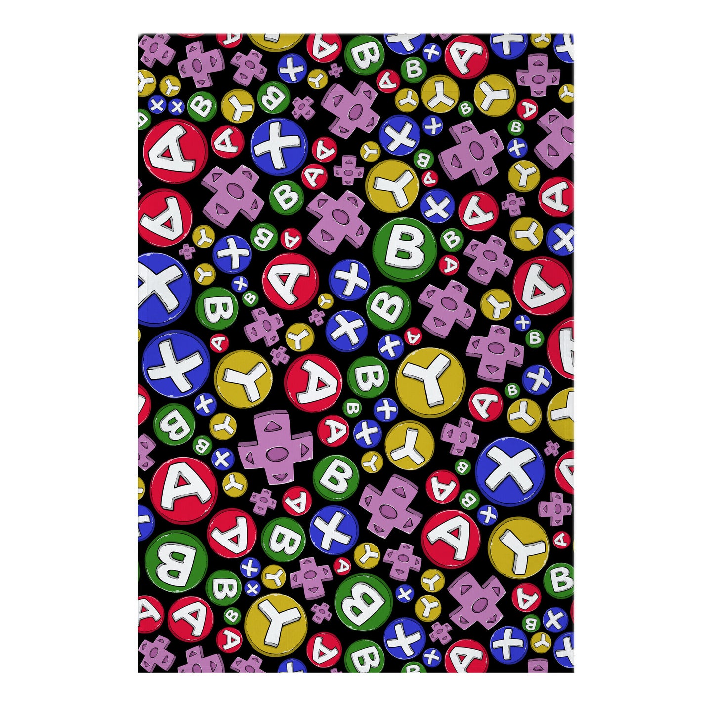 Video Game Controller Buttons Pattern Garden Flag