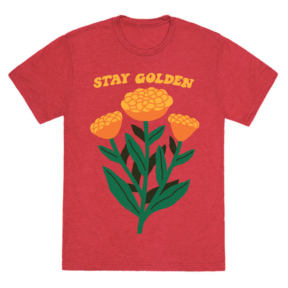 Stay Golden Marigolds Unisex Triblend Tee