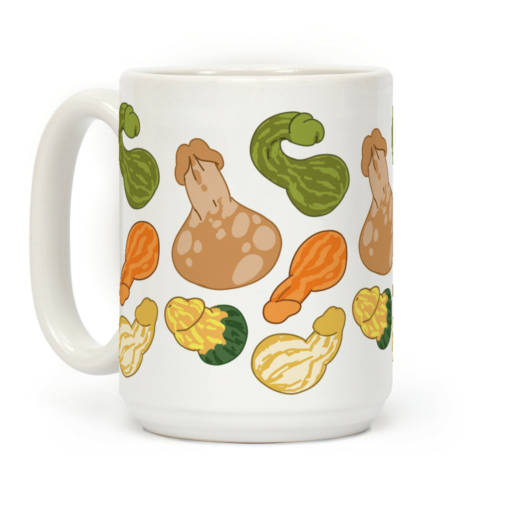 Phallic Gourd Pattern Coffee Mug