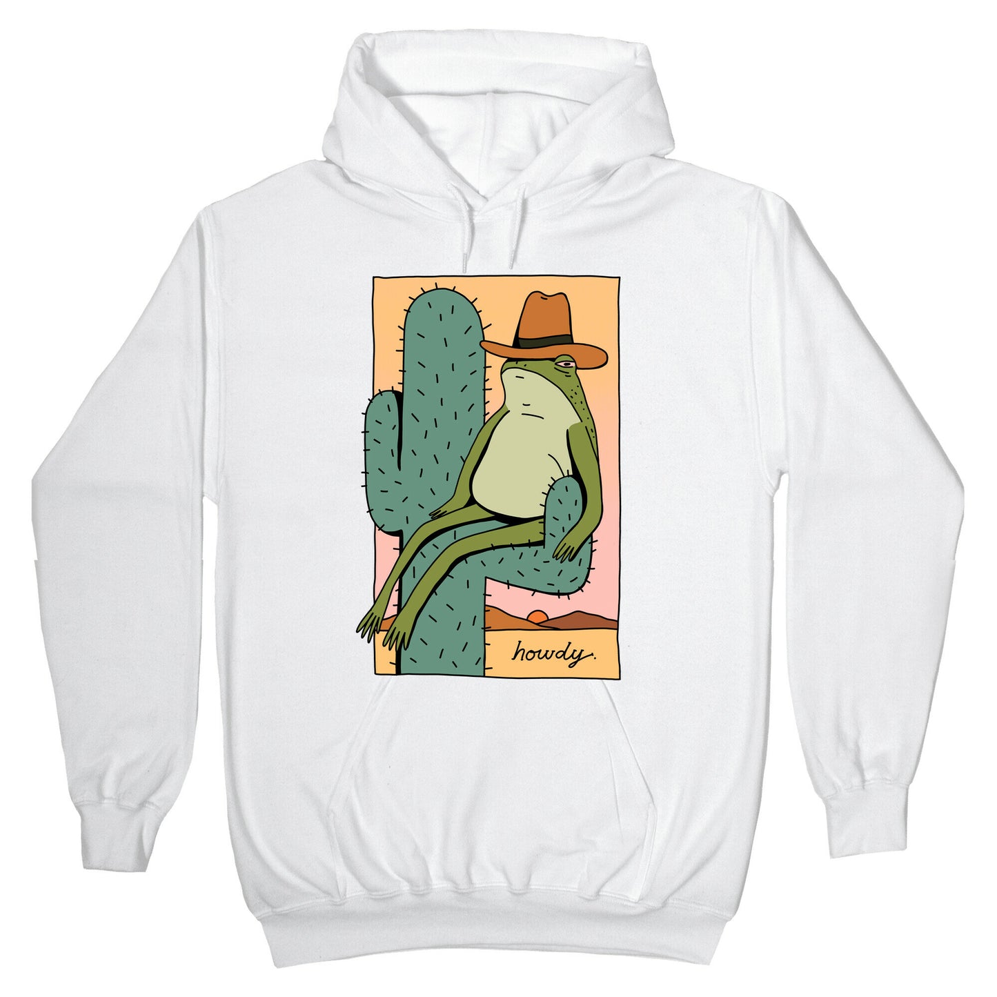 Howdy Frog Cowboy Hoodie