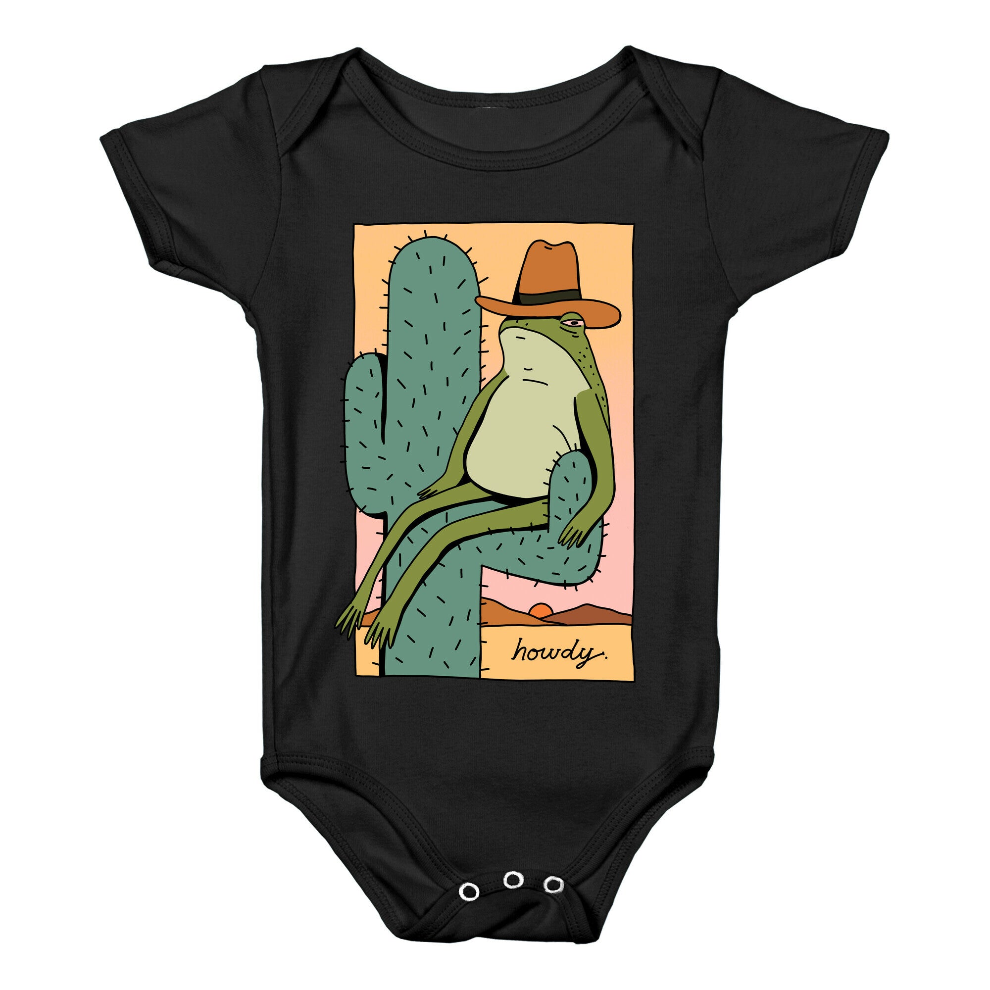 Howdy Frog Cowboy Baby One Piece